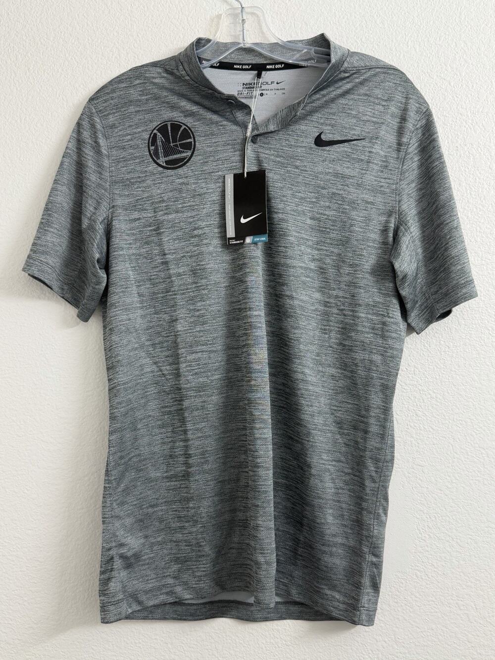 Nike Golf Standard-Fit Polo Men's S Grey Golden State Warriors NWT